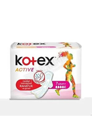 5 ADET Kotex Actıve Sıngle Uzun 7 Li