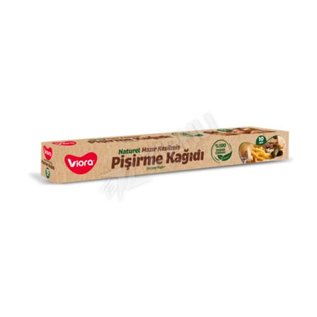 5 ADET Viora Naturel Hazır Kesilmiş Pişirme Kağıdı 10 Adet
