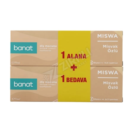 Banat Misvak Özlü Diş Macunu (50+50) Ml