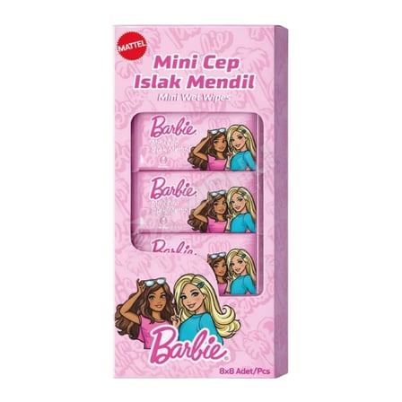 Freshup Barbie Mini Islak Cep Mendili 8'li