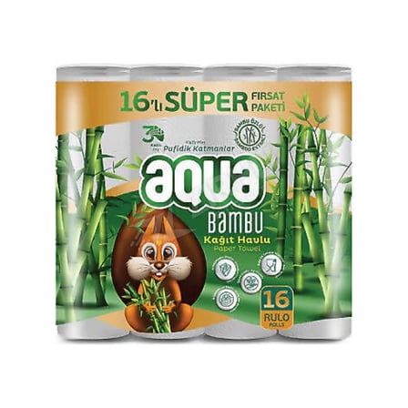 Aqua Bambu Kağıt Havlu 16'lı