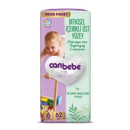 Canbebe Bebek Bezi Mega Paket Xl 62'li