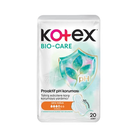 2 ADET Kotex Bio-Care Quadro Normal Hijyenik Ped 20'li