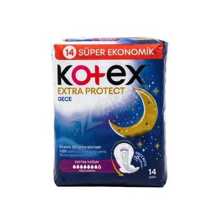 2 ADET Kotex Extra Protect Ultra Quadro Gece 14'lü