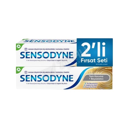 2 ADET Sensodyne Tam Koruma Beyazlatıcı Diş Macunu (50 Ml + 50 Ml)