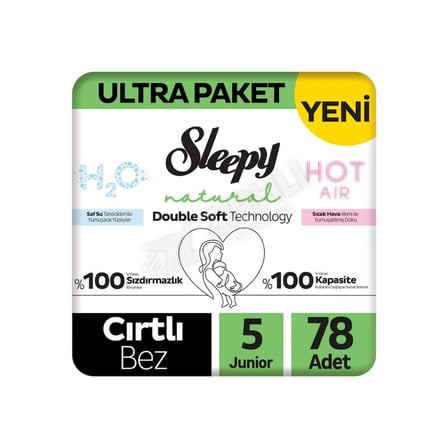 2 ADET Sleepy Natural Ultra Paket Double Soft Junior 78'li