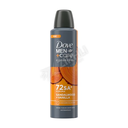 3 ADET Dove Men Sandalwood & Vanilya Deodorant 150 Ml
