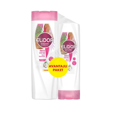 3 ADET Elidor Hindistan Cevizi Şampuan 400 Ml + Saç Kremi 200 Ml