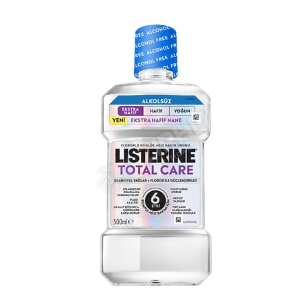 3 ADET Listerine Total Care Alkolsüz Extra Hafif Tat Ağız Gargarası 500 Ml