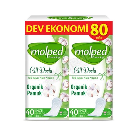 3 ADET Molped Pure&Soft İncelik Günlük Ped 80'li