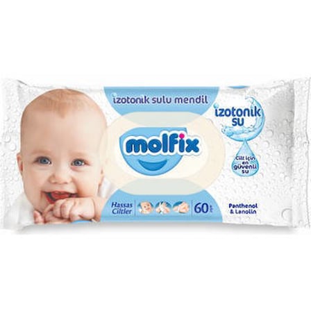 3 ADET Molfix İzotonik Hassas Ciltler İçin Islak Havlu 60lı