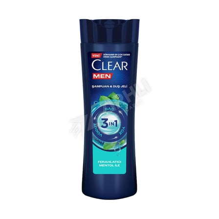 4 ADET Clear Men Şampuan & Duş Jeli Cool Sport 3in1 350 Ml
