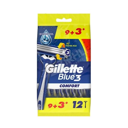 4 ADET Gillette Blue3 Comfort Tıraş Bıçağı 9 + 3'lü Poşet