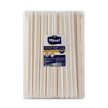 4 adet minel  kağıt sargılı pipet