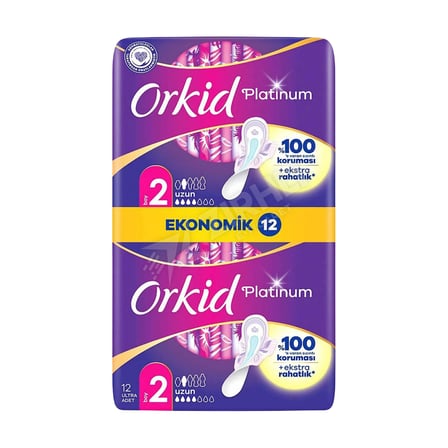 5 ADET Orkid Platinum Ultra Ekonomik Uzun Hijyenik Ped 12'li