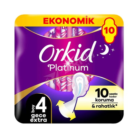 5 ADET Orkid Ultra Platinum Ekonomik Gece Ekstra Hijyenik Ped 10'lu