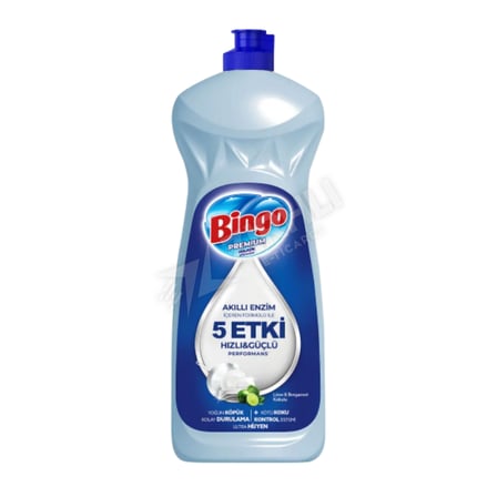 5 ADET Bingo Premium Sıvı Bulaşık Deterjanı Lime&Bergamot 650 Ml