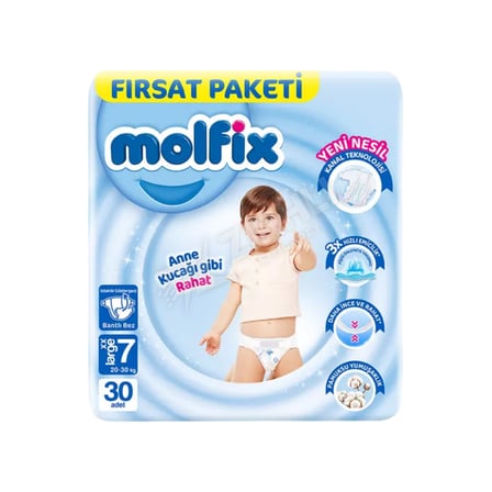 5 ADET Molfix Fırsat Paketi (7 No) Xxl 30'lu