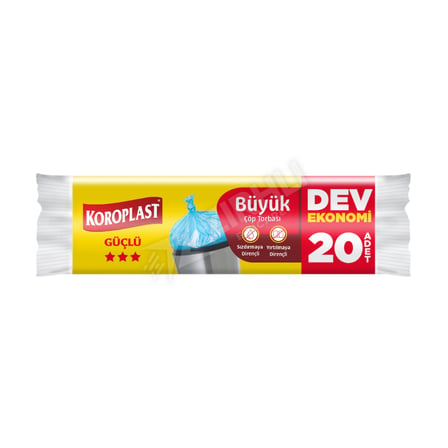 Koroplast Güçlü Dev Ekonomi Mavi Büyük Boy Çöp Torbası