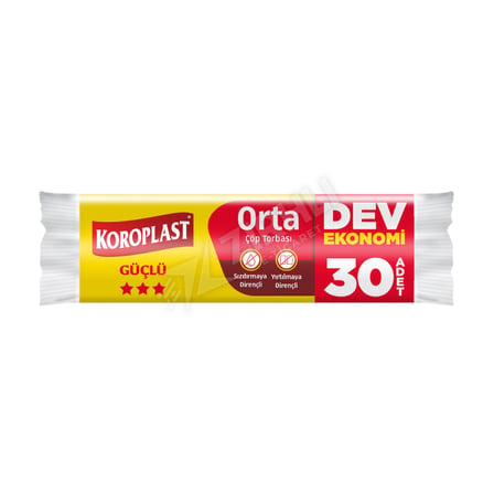 Koroplast Güçlü Dev Ekonomi Mavi Orta Boy Çöp Torbası