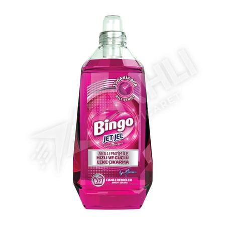 2 ADET Bingo Jet Jel Sıvı Deterjan Canlı Renkler 1480 Ml