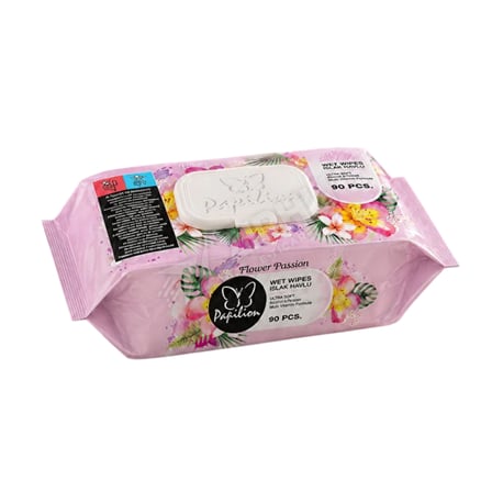 4 ADET Papilion Çiçek Tutkusu Islak Mendil 90'lı