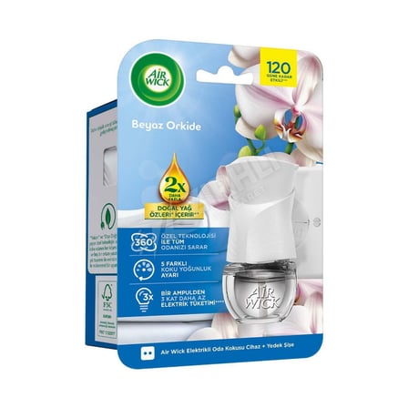4 ADET Airwick Elektrikli Makina + Yedek Beyaz Orkide 120 Gün
