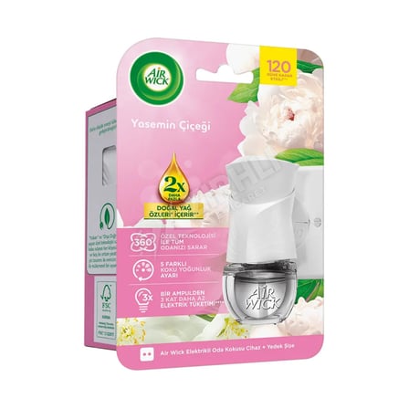 4 ADET Airwick Elektrikli Makina + Yedek Yasemin Çiçeği 120 Gün