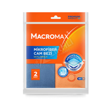 5 ADET Macromax Mikrofiber Cam Bezi 2 Adet