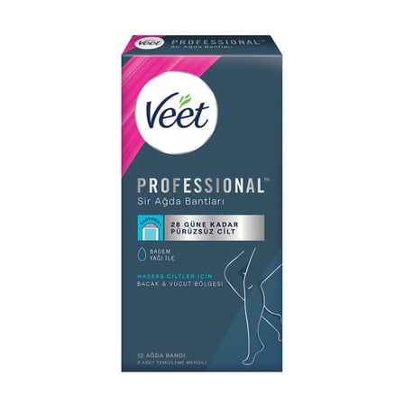 Veet Professional Ağda Bantları Hassas Ciltler 12'li - 2 Adet