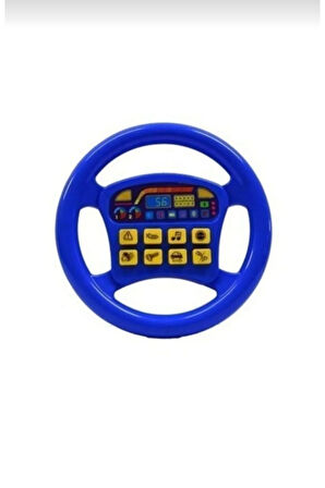 MAVİ TÜRKÇE SESLİ MÜZİKLİ EĞİTİCİ ÇOCUK OYUNCAK DİREKSİYON