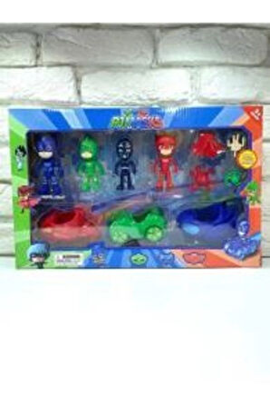 4'Lü ARABALI PİJAMASKELİ KAREKTER FİGÜR