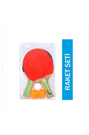 Masa Tenisi Raket Seti 2 Adet Raket 3 Adet Masa Tenisi Topu