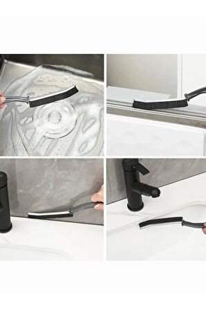2 Adet Çok Amaçlı İnce Temizlik Fırçası Derz Arası Mutfak Banyo Lavabo Fırçası