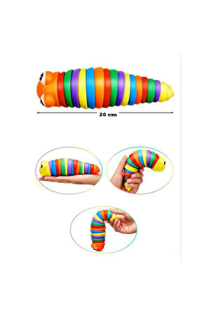 Sevimli Eğitici Stres Giderici Tırtıl Montessori Sök Tak