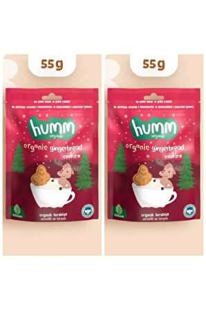 Organik Vegan Zencefilli ve Tarçınlı Kurabiye - 55g*2 adet
