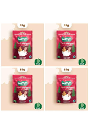 Organik Vegan Zencefilli ve Tarçınlı Kurabiye - 55g*4 adet