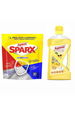 Sparx Diamond Kapsül 30'lu Bulaşık Deterjanı ve Gün Işığı Yüzey Temizleyici