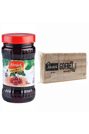 AKTÜRK 380 GR VİŞNE REÇELİ VE 200 GR AKTÜRK KAKAOLU GOFRET