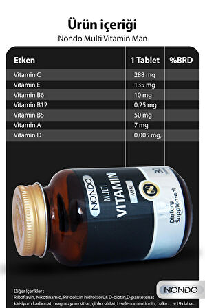 Nondo Multivitamin Men 30 Tablet