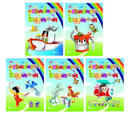 3-6 Yaş Arkadaşım Boyama Kitapları 5 li