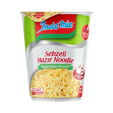 Indomie Aromalı Erişte 60 G Sebze - Pratik ve Lezzetli Noodle 3'li Ekonomik Paket - 3 Adet