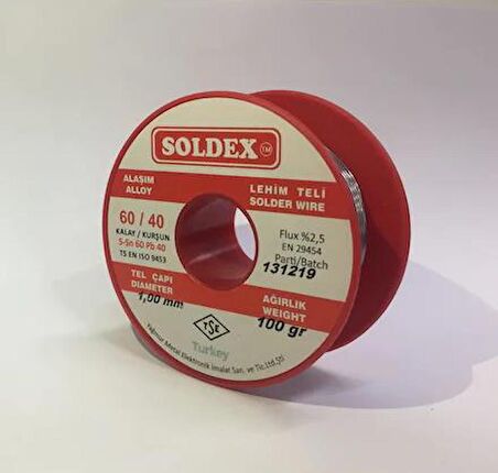 SOLDEX 1.00 MM 100 GR.LEHİM ATMA TELİ