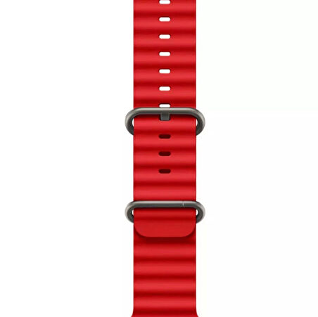 Apple Watch Kordon 3 4 5 6 7 8 SE Ultra Serisi 42 Mm/44 Mm/45Mm/46MM/ 49Mm Uyumlu Ocean Silikon Spor Kayış