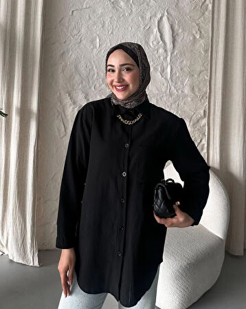 Serelina Uzun Kollu Astarsız Yazlık Gömlek TNS-4142