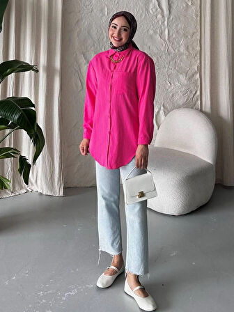 Serelina Uzun Kollu Astarsız Yazlık Gömlek TNS-4142