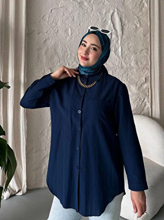 Serelina Uzun Kollu Astarsız Yazlık Gömlek TNS-4142