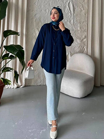 Serelina Uzun Kollu Astarsız Yazlık Gömlek TNS-4142