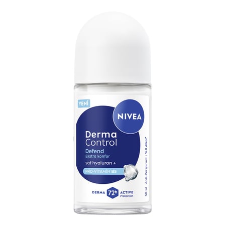 NIVEA Kadın Roll-On Deodorant Derma Control Defend 50 Ml - 3 Adet
