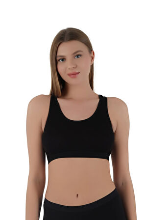 Kadın Kalın Askılı Pedsiz Sporcu Crop  | S-M, L-XL